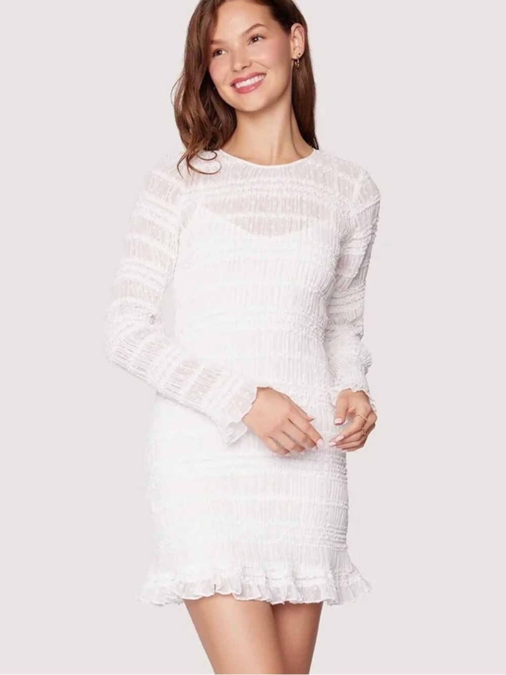 Lost + Wander Calla Lily Longsleeve Mini Dress
